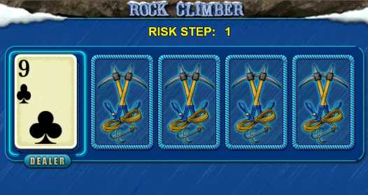Риск-игра в слоте Rock Climber